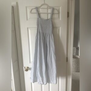 Jcrew Blue and White Striped Dress Small